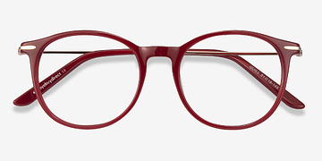 Rouge Quill -  Vintage Acetate, Metal Lunettes de vue