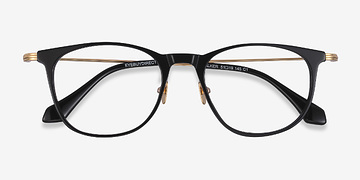 Black Walker -  Lightweight Metal Eyeglasses