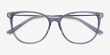 Clear Purple Nebulous -  Coloré Acetate, Metal Lunettes de vue