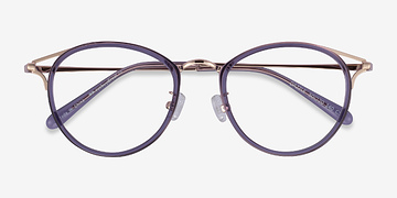 Purple Dazzle -  Colorful Acetate, Metal Eyeglasses