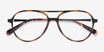 Matte Tortoise   Silver Picture -  Plastic, Metal Lunettes de vue