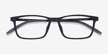 Matte Navy Black Rebus -  Plastique Lunettes de vue