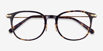 Tortoise Gold Hollis -  Metal Eyeglasses