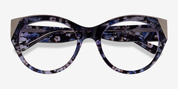 Purple Floral Gold Lilium -  Métal Lunettes de vue