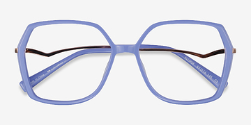 Purple Ellipse -  Metal Eyeglasses