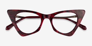 Red Floral Bengal -  Métal Lunettes de vue