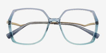 Blue Ellipse -  Metal Eyeglasses
