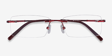 Burgundy Earl -  Metal Eyeglasses