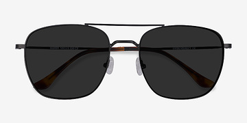 Noir Seeker -  Vintage Métal Lunettes de soleil