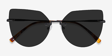 Noir Toyah -  Métal Lunettes de soleil