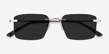 Matte Gold Invent -  Métal Lunettes de soleil