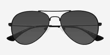 Black Good Vibrations -  Metal Sunglasses