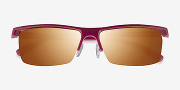 Matte Red Turnover -  Plastique Lunettes de soleil