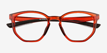 Clear Orange Atom -  Plastic Eyeglasses