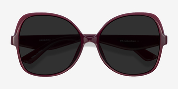 Burgundy Paradise -  Plastique Lunettes de soleil