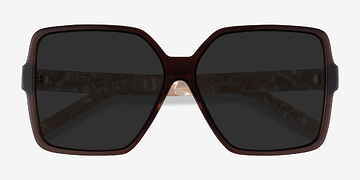 Clear Brown Champagne Beam -  Acetate Sunglasses