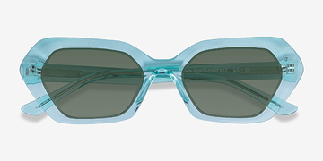 Crystal Light Green Brigitte -  Acétate Lunettes de soleil