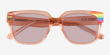 Clear Champagne Powerful -  Acetate Sunglasses