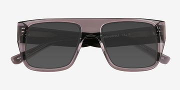 Shiny Silver Gray Audax -  Acétate Lunettes de soleil