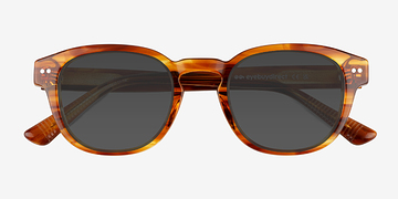Striped Tortoise Carrie -  Acetate Sunglasses