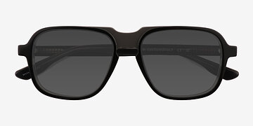 Clear Gray Black Abyss -  Acetate Sunglasses