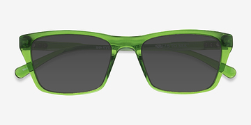 Clear Green Seabreeze -  Plastic Sunglasses
