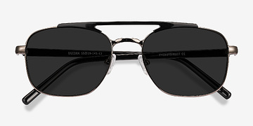 Black Gunmetal Decode -  Vintage Acetate, Metal Lunettes de soleil