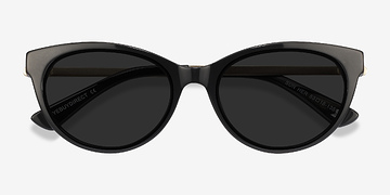 Noir Sun Her -  Métal Lunettes de soleil