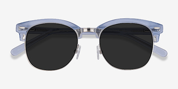 Clear Blue Strata -  Acetate, Metal Lunettes de soleil