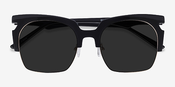 Noir Ilsa -  Acetate, Metal Lunettes de soleil