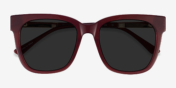 Burgundy Erica -  Acetate, Metal Lunettes de soleil