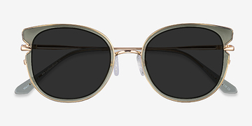 Clear Green Gold Fascination -  Plastique Lunettes de soleil