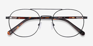 Black Gordon -  Vintage Titanium Eyeglasses