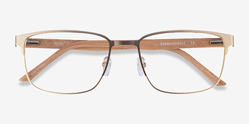 Matte Gold Silva -  Bois mixte Lunettes de vue