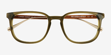 Vert olive Lumber -  Bois mixte Lunettes de vue