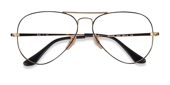 Black Gold Ray-Ban RB6489 -  Vintage Métal Lunettes de vue