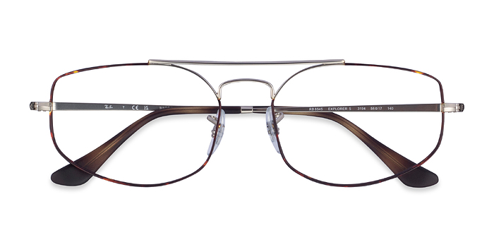 Silver Tortoise Ray-Ban RB6545 Explorer 5 -  Métal Lunettes de vue