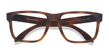 Matte Brown Tortoise Oakley Holbrook Rx -  Plastique Lunettes de vue