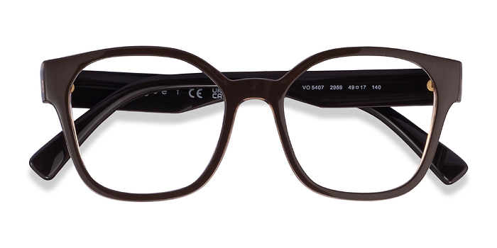 Brown Floral Vogue Eyewear VO5407 -  Plastique Lunettes de vue