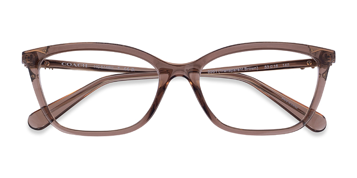 Transparent Brown Coach HC6146U -  Plastique Lunettes de vue