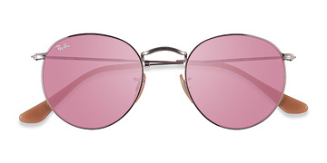 Argenté Ray-Ban RB3447 -  Métal Lunettes de soleil
