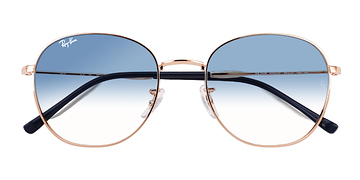 Or rose Ray-Ban RB3809 -  Métal Lunettes de soleil