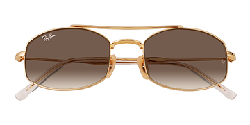 Doré Ray-Ban RB3719 -  Métal Lunettes de soleil