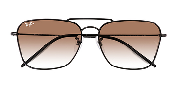 Noir Ray-Ban Caravan Reverse -  Métal Lunettes de soleil