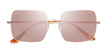 Shiny Rose Gold Ray-Ban RB1971 -  Métal Lunettes de soleil