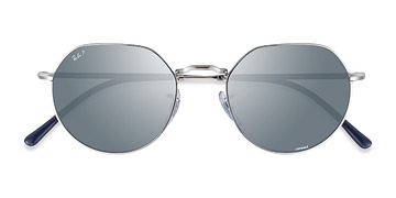 Argenté Ray-Ban RB3565 Jack -  Métal Lunettes de soleil