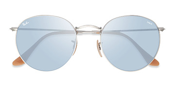 Shiny Silver Ray-Ban RB3447 -  Métal Lunettes de soleil