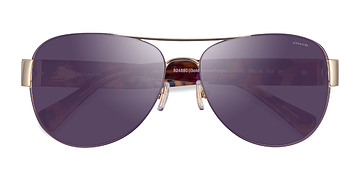 Purple Gold Coach HC7059 L138 -  Métal Lunettes de soleil