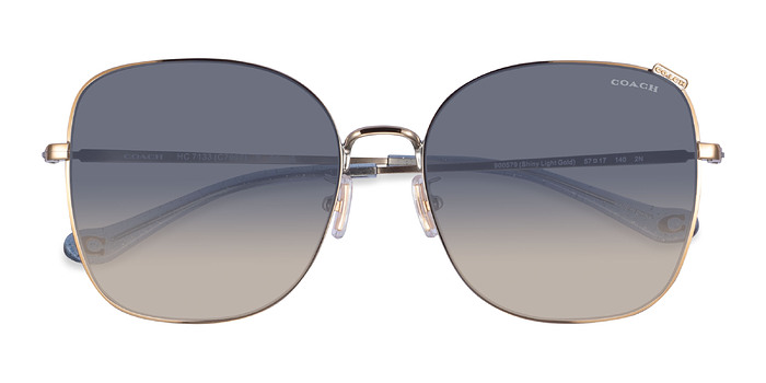 Shiny Light Gold Coach HC7133 C7997 -  Métal Lunettes de soleil