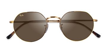 Shiny Gold Ray-Ban RB3565 Jack -  Métal Lunettes de soleil